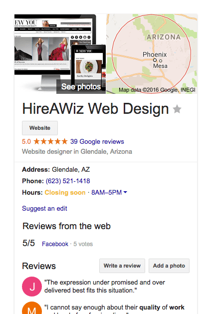 Hireawiz Web Design Location